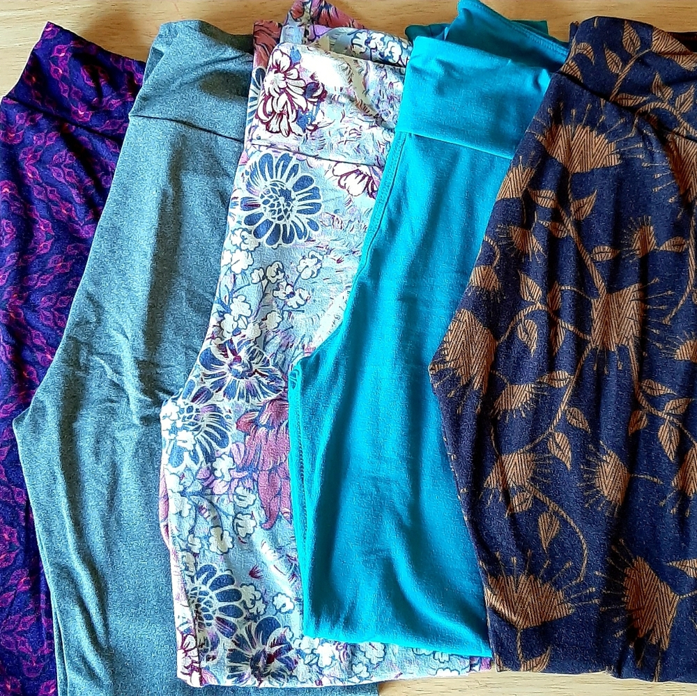 LulaRoe OS Leggings lot -5 pieces (EUC)